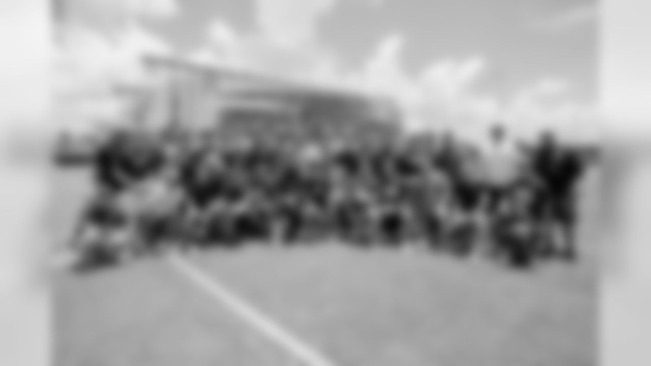 Santa Fe High School football team visit the Houston Texans after mini camp on Tuesday, June 12, 2018 at the Texans Methodist Training Center