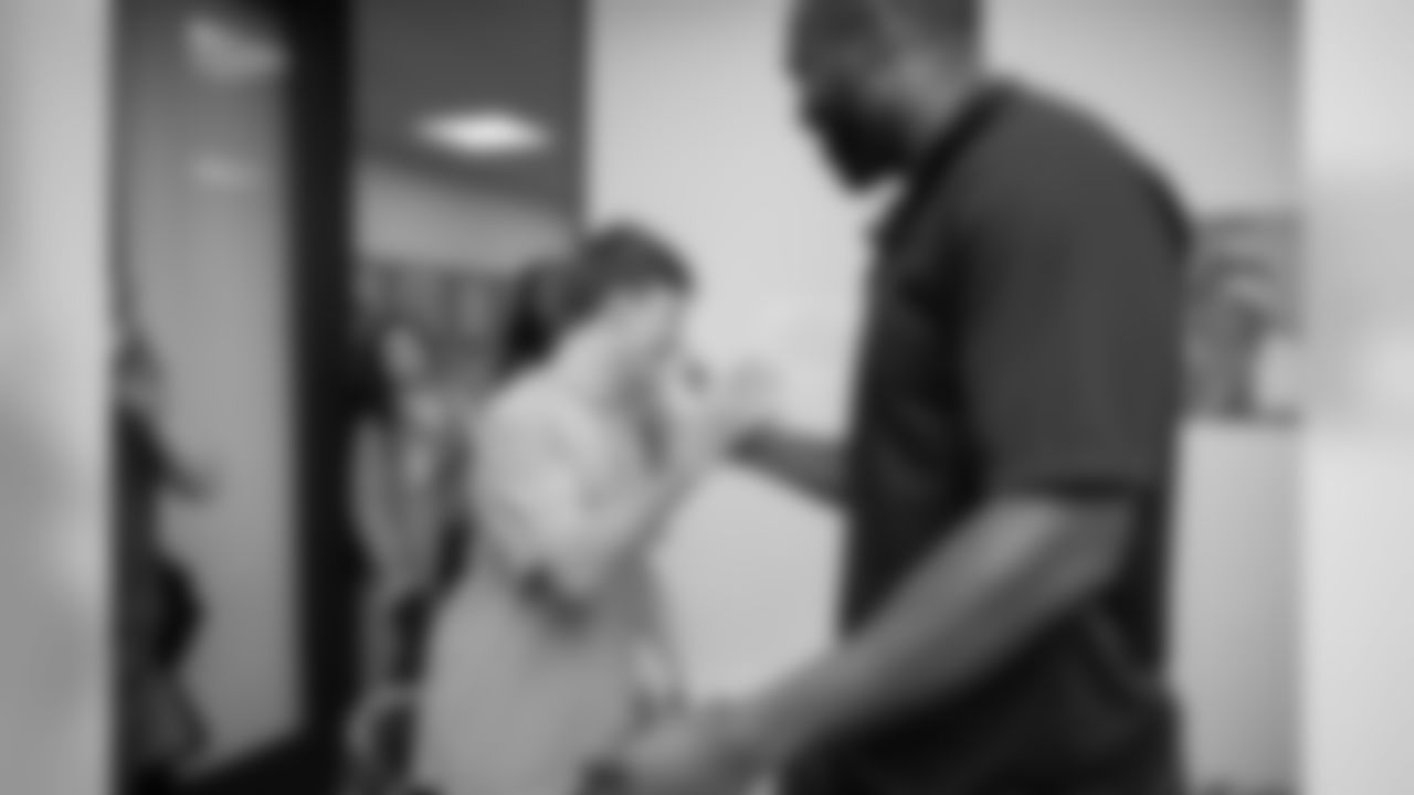An image from the Dec. 19, 2018 community development event featuring Whitney Mercilus at Easter Seals.