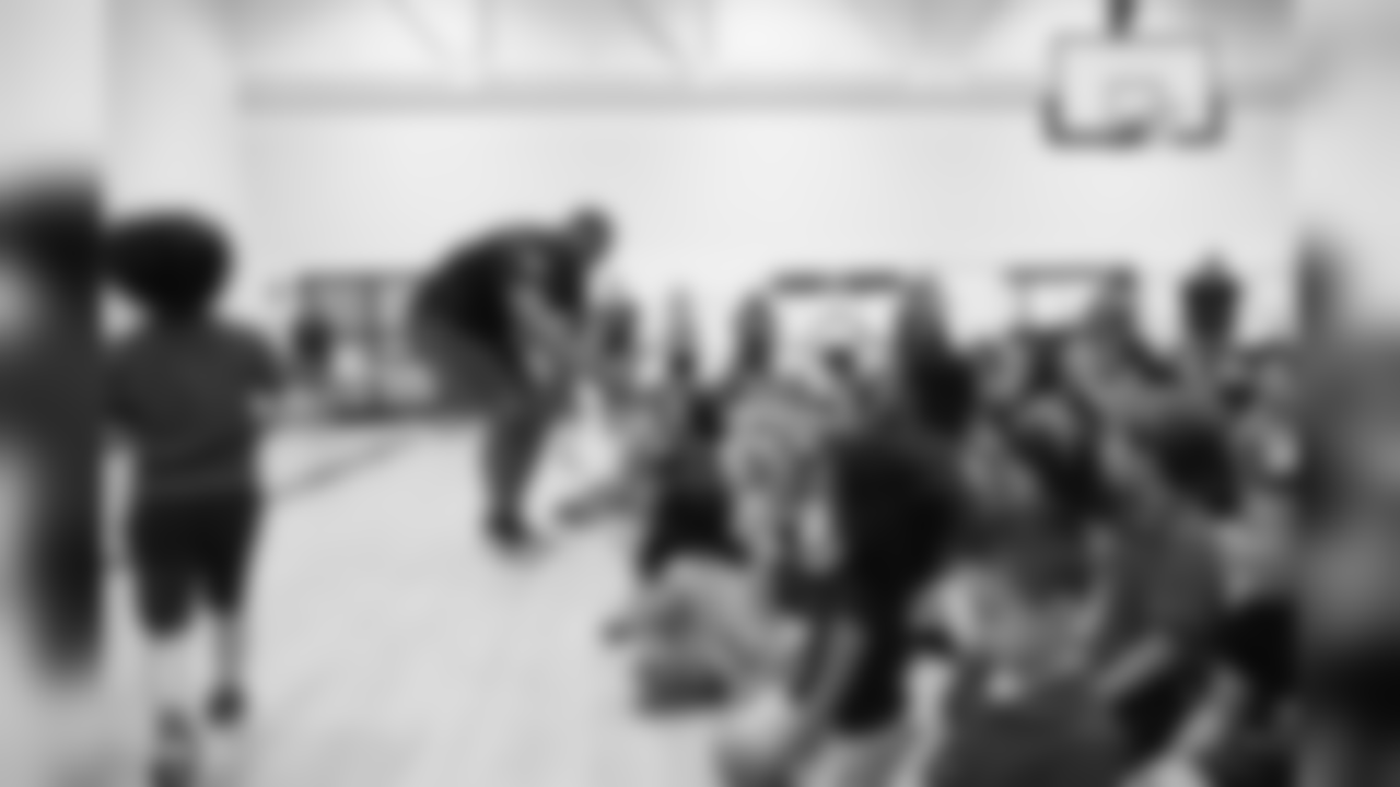 An image from the March 29, 2019 community development event. The Texans hosted a Kids Triathlon assembly at the Wharton Dual Language Academy. It was presented by Texas ChildrenÕs Hospital.