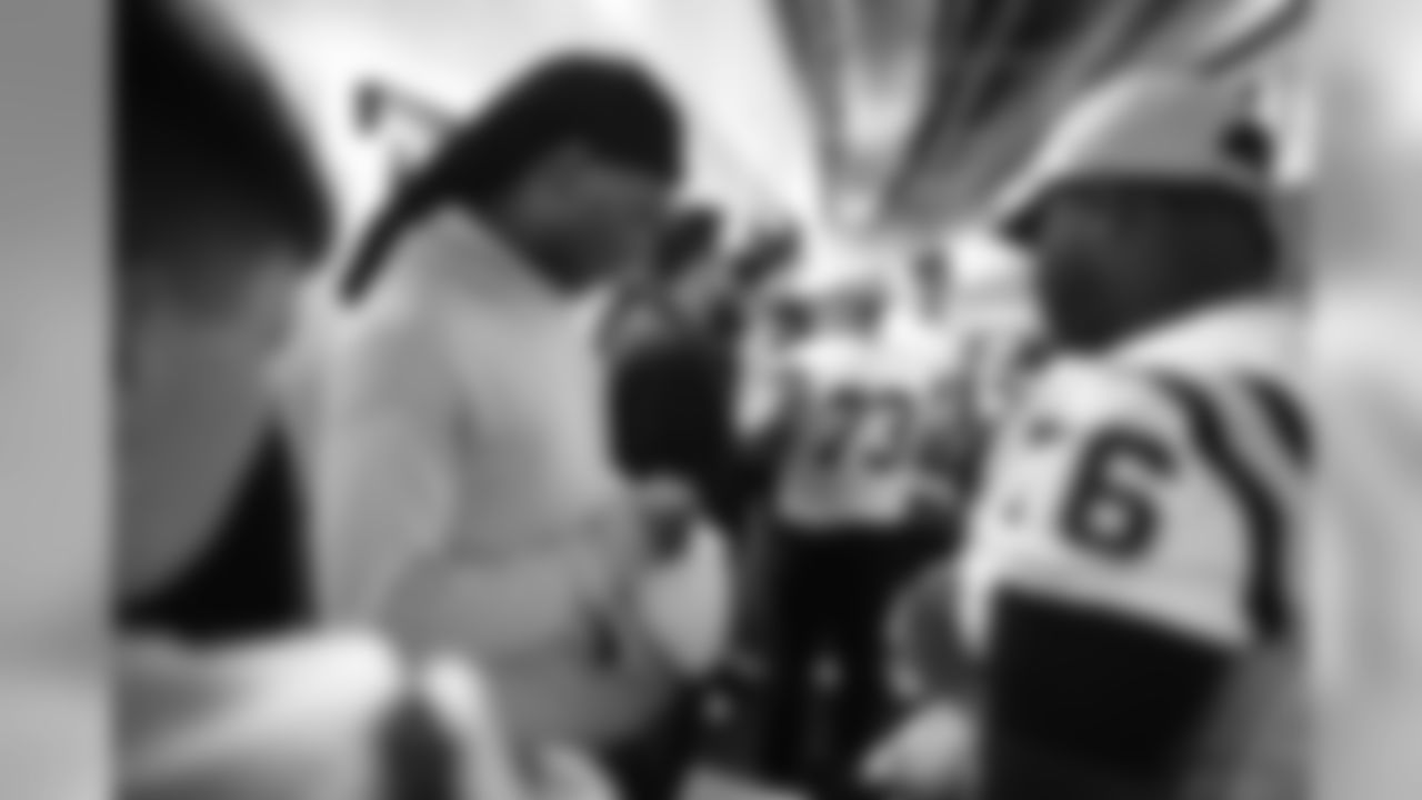An image from the Oct. 13, 2018 community development event. The Sabine Pass High School football season was cancelled to to Hurricane Harvey and injuries. They were presented with Super Bowl tickets, the coach of the week award, Texans gear, and watched walkthrough.