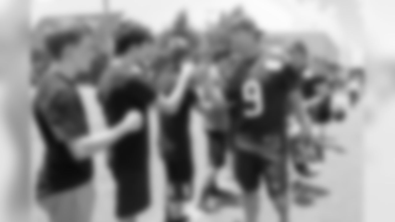 Santa Fe High School football team visit the Houston Texans after mini camp on Tuesday, June 12, 2018 at the Texans Methodist Training Center