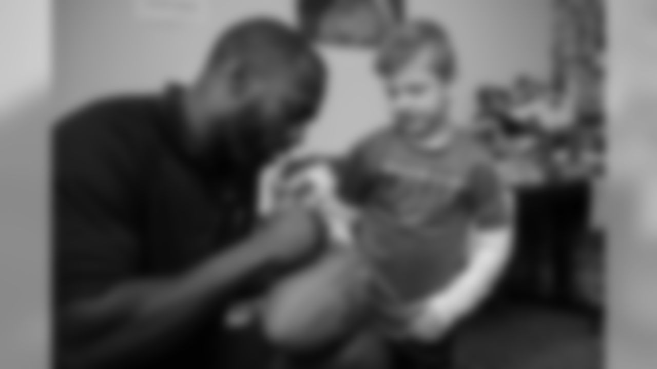 An image from the Dec. 19, 2018 community development event featuring Whitney Mercilus at Easter Seals.