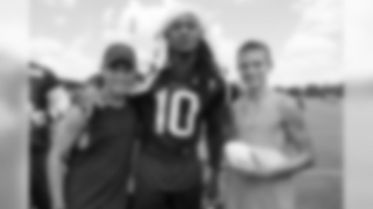 Santa Fe High School football team visit the Houston Texans after mini camp on Tuesday, June 12, 2018 at the Texans Methodist Training Center