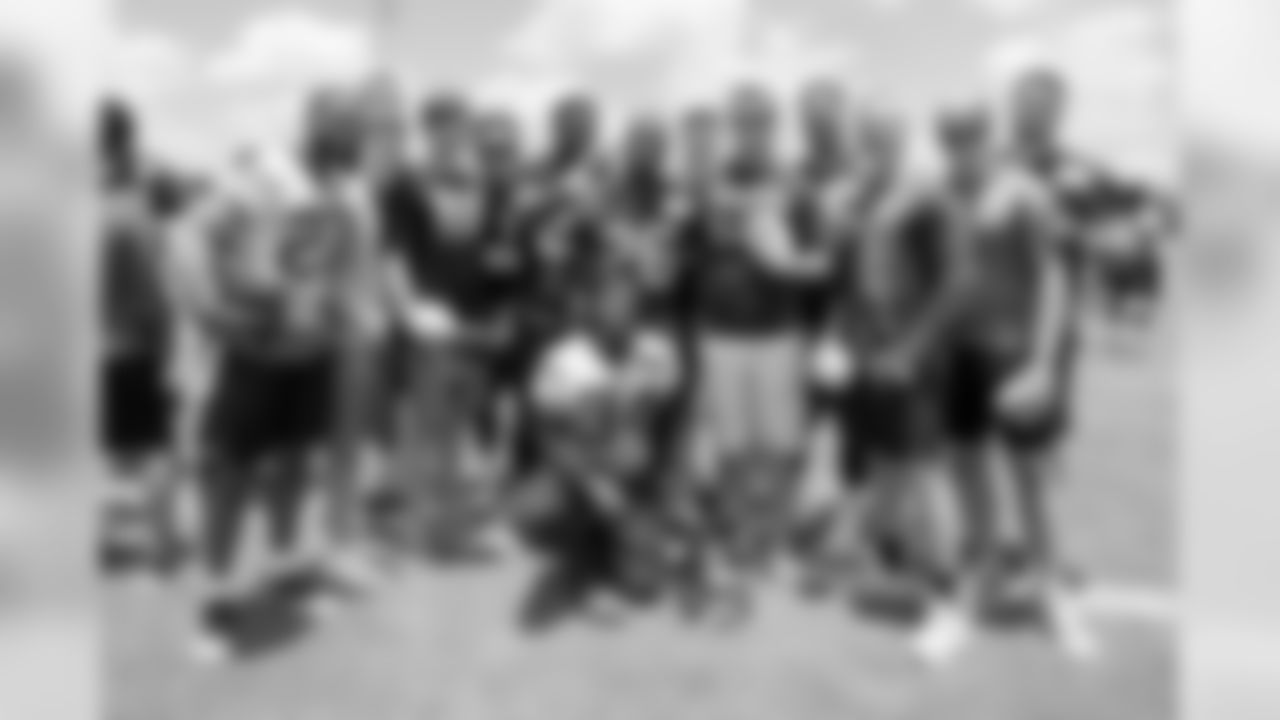 Santa Fe High School football team visit the Houston Texans after mini camp on Tuesday, June 12, 2018 at the Texans Methodist Training Center