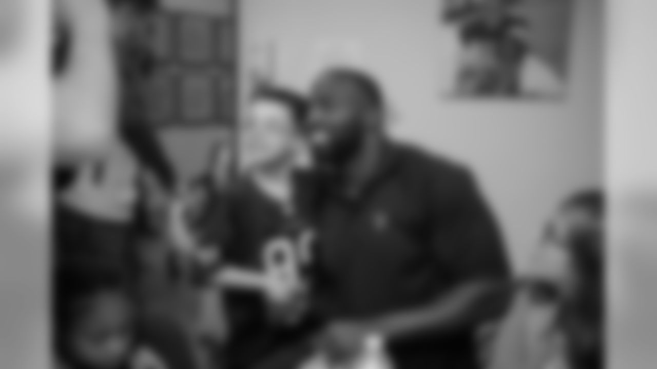 An image from the Dec. 19, 2018 community development event featuring Whitney Mercilus at Easter Seals.