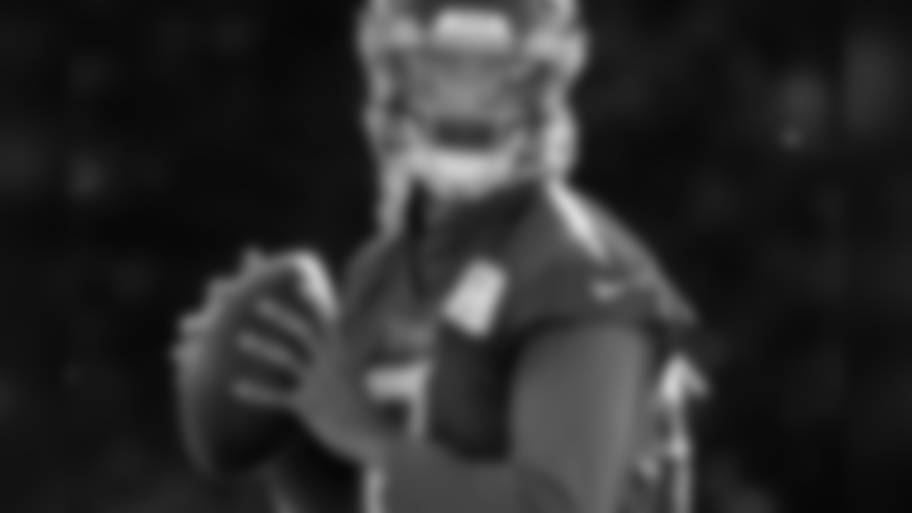 Tennessee Titans' quarterback Marcus Mariota takes part in an NFL training session at Syon House, in Syon Park, south west London, Friday, Oct. 19, 2018. The Tennessee Titans are preparing for an NFL regular season game against the Los Angeles Chargers in London on Sunday. (AP Photo/Matt Dunham)