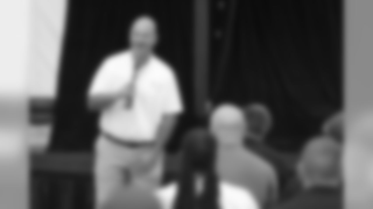 NASHVILLE, TN - JUNE 04, 2019 - Jeremy Pruitt of the Tennessee Volunteers speaks during the Coaching Clinic event in Nashville, TN. Photo By Donald Page/Tennessee Titans