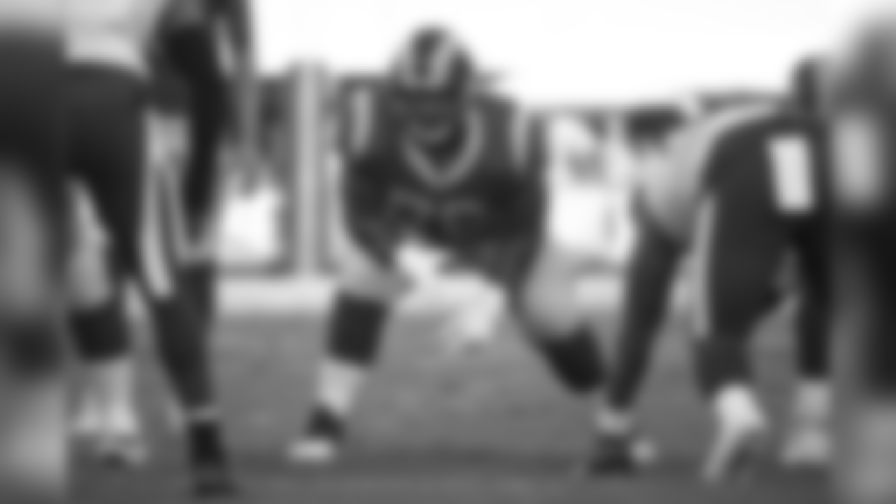 Los Angeles Rams offensive guard Rodger Saffold (76) is seen during an NFL football game against the Minnesota Vikings, Thursday, Sept. 27, 2018 in Los Angeles. (Jacob Gonzalez via AP)
