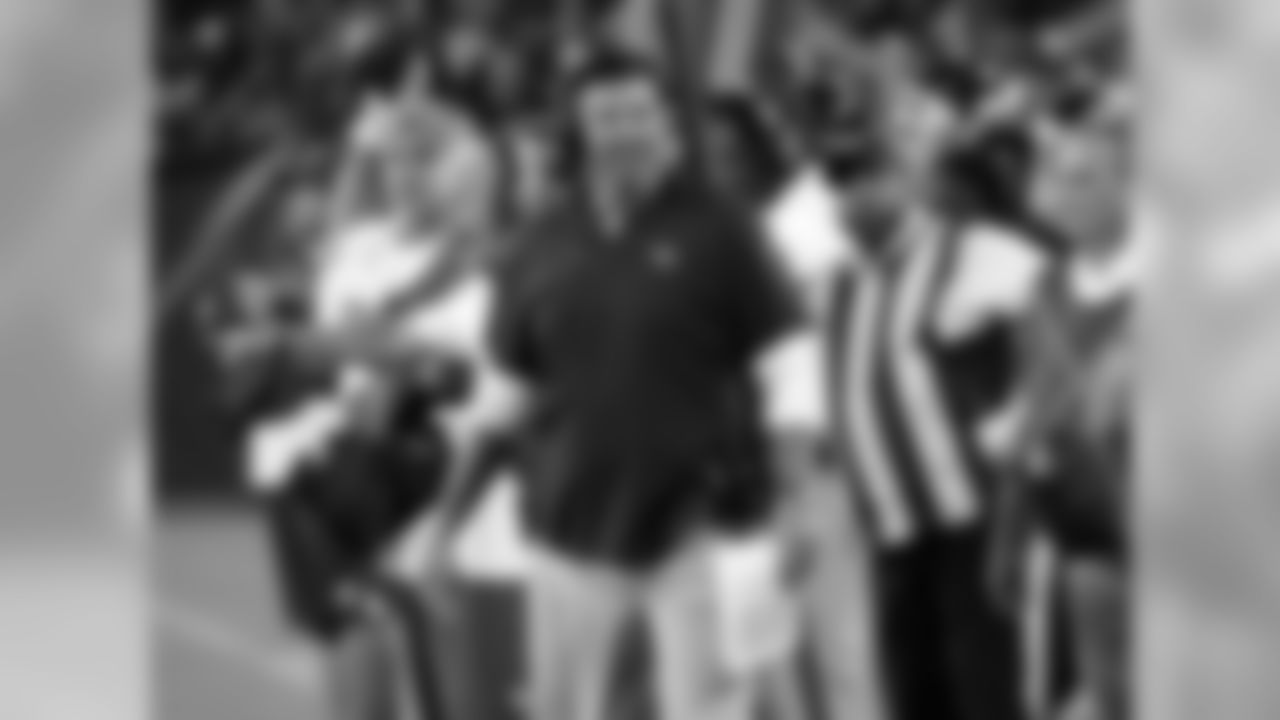 Tennessee Titans head coach Mike Vrabel watches from the sideline in the first half of a preseason NFL football game against the Tampa Bay Buccaneers Sunday, Aug. 19, 2018, in Nashville, Tenn. (AP Photo/James Kenney)
