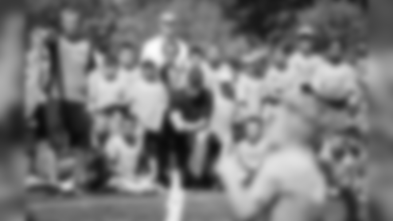 An image from July 18, 2018 of the Kyle Rudolph Pro Camp held at Providence Academy in Plymouth, MN.