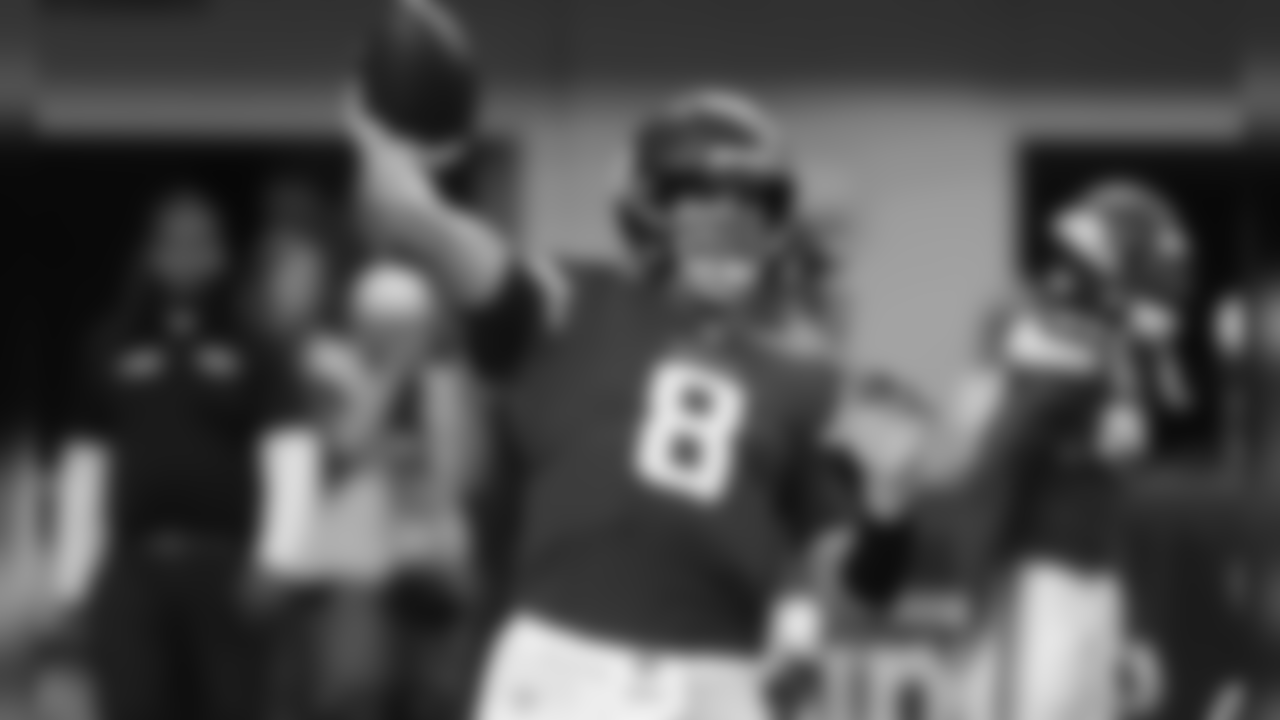 Minnesota Vikings quarterback Kirk Cousins warms up before an NFL preseason football game against the Seattle Seahawks, Friday, Aug. 24, 2018, in Minneapolis. (AP Photo/Jim Mone)