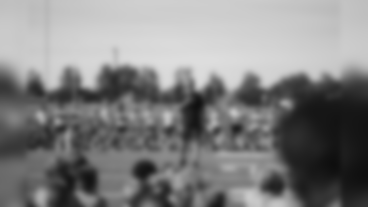 An image from July 18, 2018 of the Kyle Rudolph Pro Camp held at Providence Academy in Plymouth, MN.
