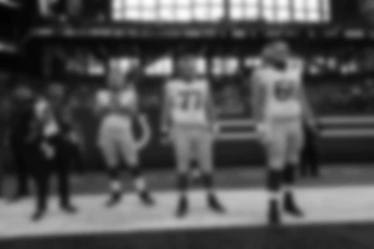 OL Mike Person, OL Coleman Shelton, OL JP Flynn