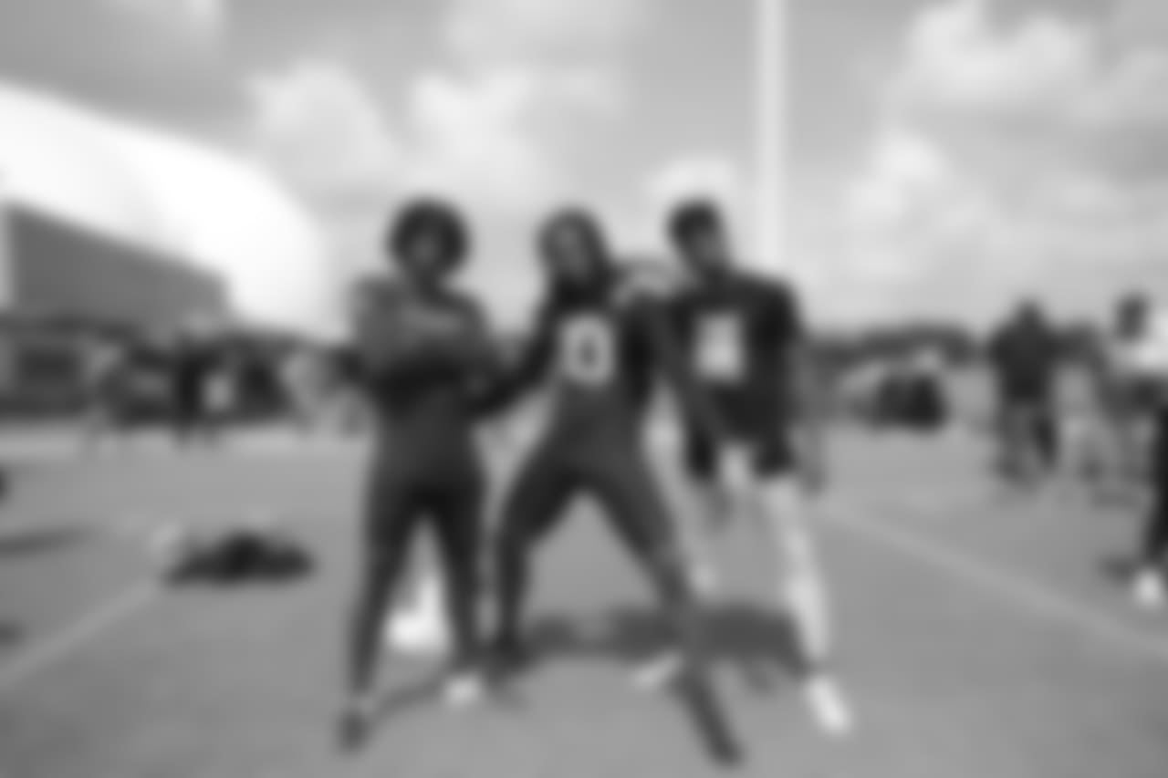 Houston Texans WR Bruce Ellington, Texans WR DeAndre Hopkins and WR Marquise Goodwin