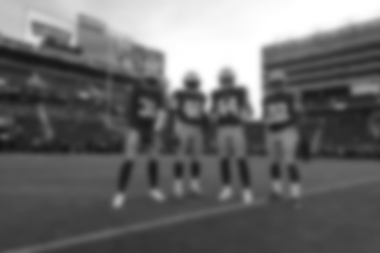 RB Raheem Mostert, RB Alfred Morris, FB Kyle Juszczyk, RB Matt Breida