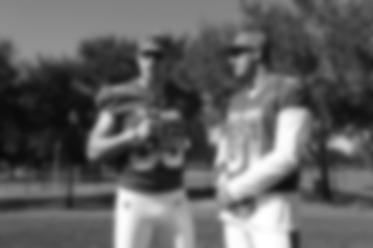 TE George Kittle and Atlanta Falcons TE Austin Hooper