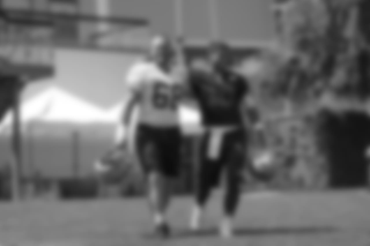 OL Mike Person and QB Jimmy Garoppolo