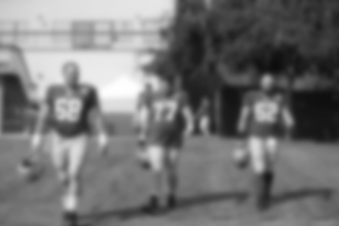 OL Mike Person, OL Coleman Shelton and OL Erik Magnuson
