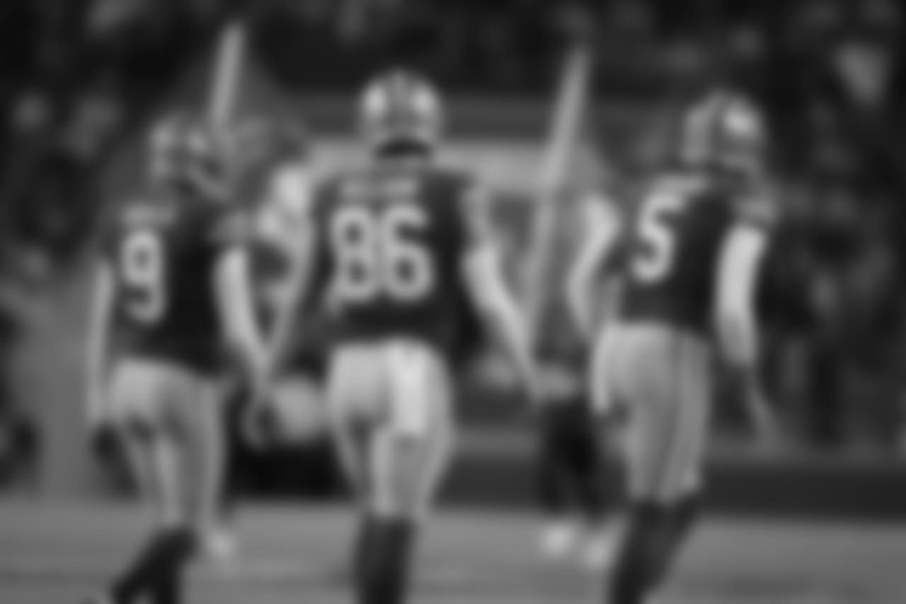 K Robbie Gould, LS/TE Kyle Nelson and P Bradley Pinion