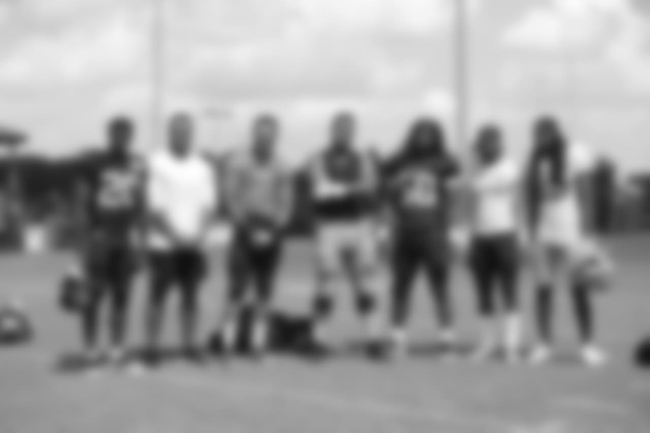 Houston Texans CB Jonathan Bademosi, DL Solomon Thomas, Texans LB Brennan Scarlett, G Joshua Garnett, Texans LB Peter Kalambayi, Texans S Justin Reid and CB Richard Sherman