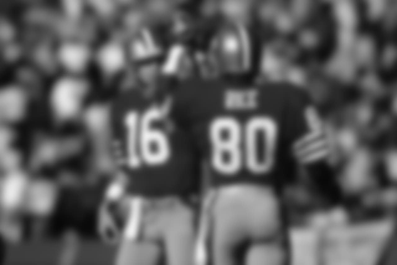 QB Joe Montana and WR Jerry Rice
