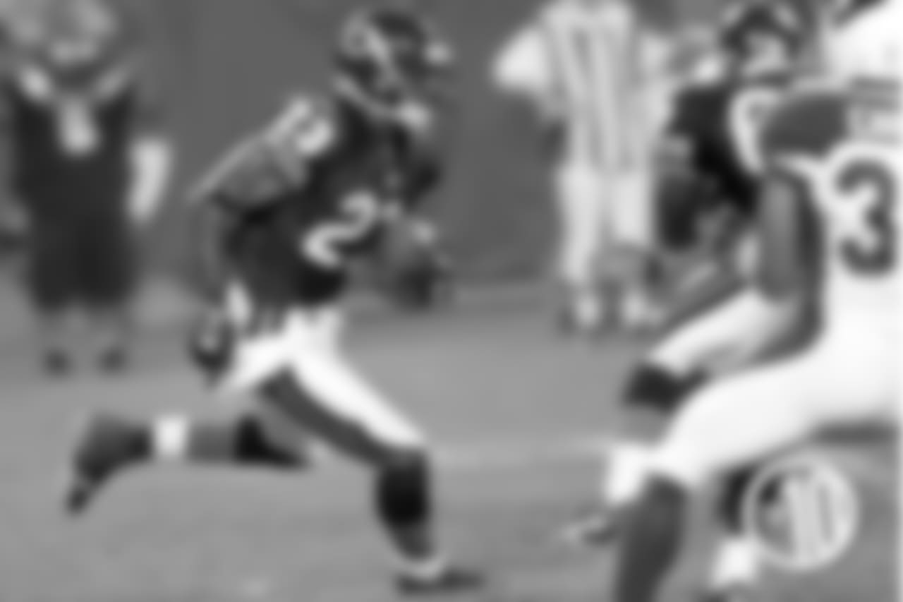 Hester caps an amazing 24-23 comeback win with an 84-yard punt return TD against Dennis Green and the Cardinals on Monday Night Football on Oct. 16, 2006.
