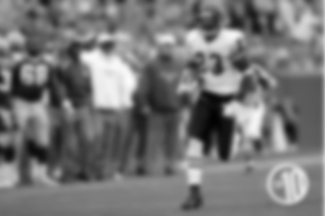 In his first NFL game, Hester caps a 26-0 rout of the Packers in Green Bay with an 84-yard punt return touchdown in the 2006 season opener.