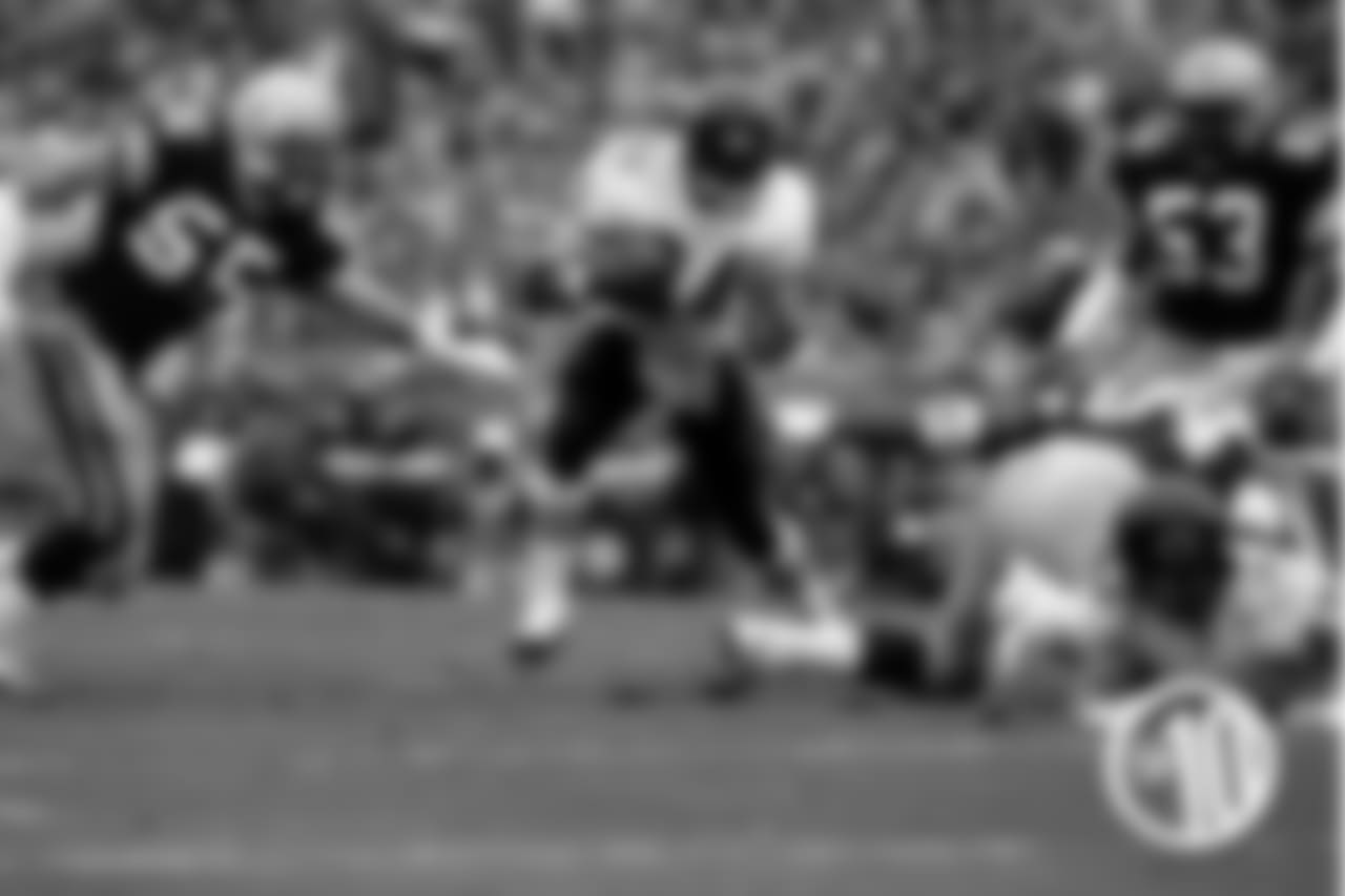 7. Bears 16, Packers 10 on Nov. 3, 1985 in Green Bay. Walter Payton rushed for 192 yards and the winning touchdown and William Perry caught a 4-yard TD pass from Jim McMahon in a game filled with bad blood.