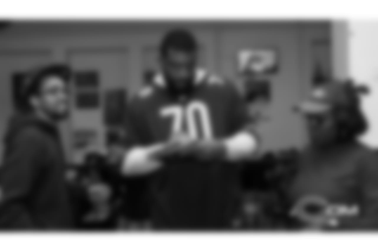 The Chicago Bears host their annual Holiday Giving Initiative, Monday, December 17, 2018, in Chicago, Illinois.