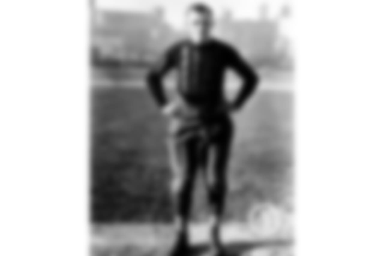3. DE George Halas / Illinois 1917-1918, Bears 1920-1929. The patriarch of pro football, Halas made an impact far beyond the playing field. After winning MVP of the 1919 Rose Bowl, he created the Decatur Staleys, the franchise that would eventually become the Chicago Bears. Halas played for the Bears for nine seasons, coached the team for 40 years and was an executive for 47 seasons.