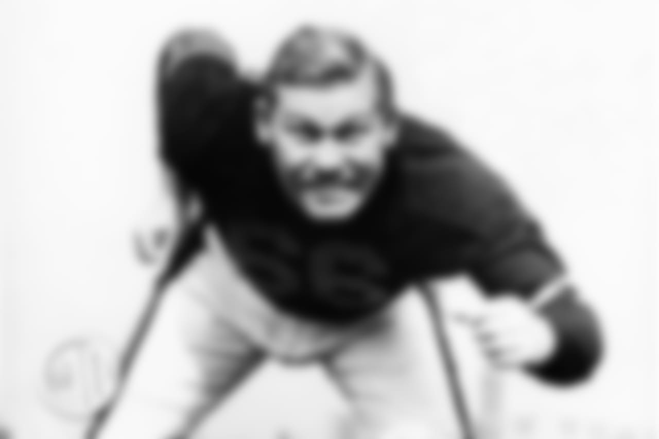 9. Clyde "Bulldog" Turner
Turner was voted into the Pro Football Hall of Fame primarily due to his play at center, but he doubled as a linebacker who led the NFL with eight interceptions in 1942.