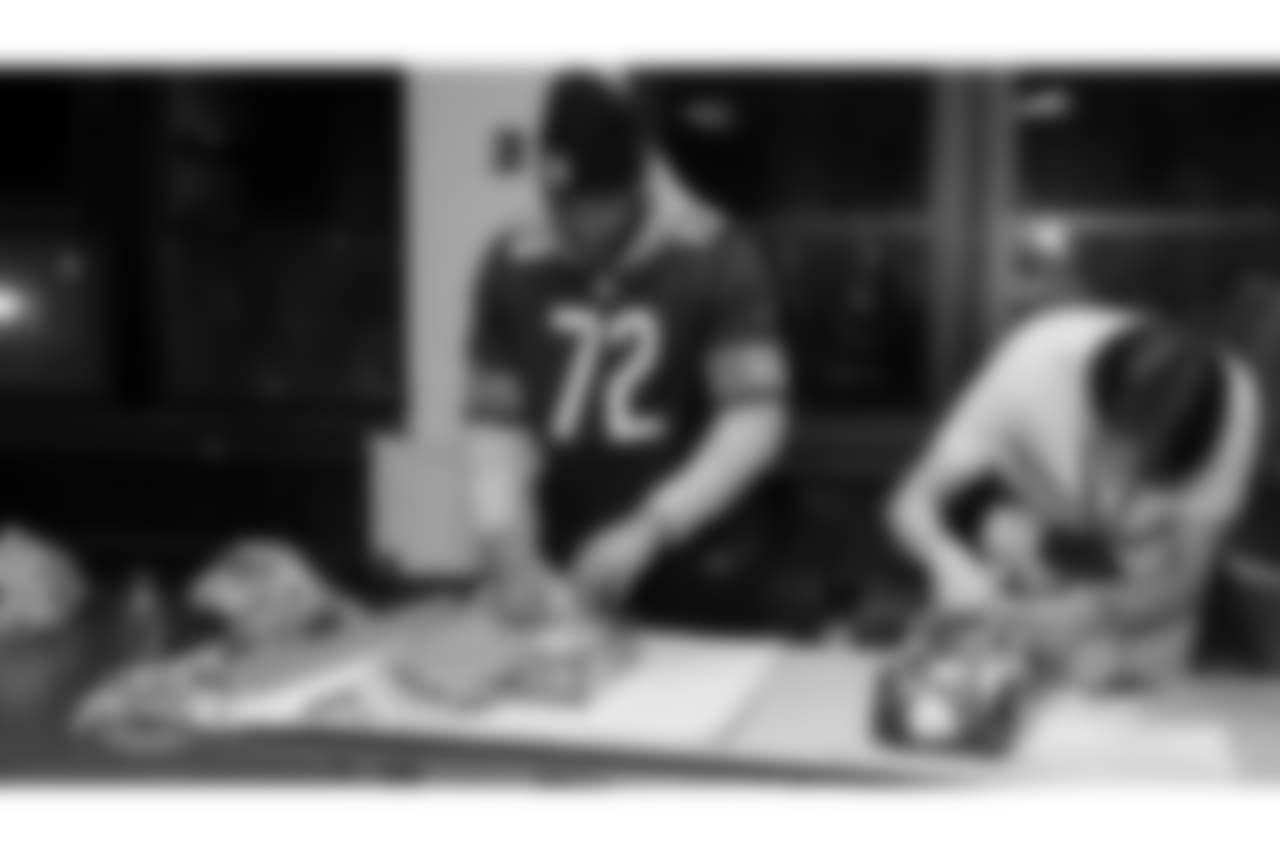 The Chicago Bears host their annual Holiday Giving Initiative, Monday, December 17, 2018, in Chicago, Illinois.
