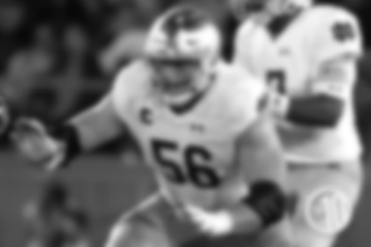 G Quenton Nelson, Notre Dame
Photo credit: AP Photo/Tony Avelar