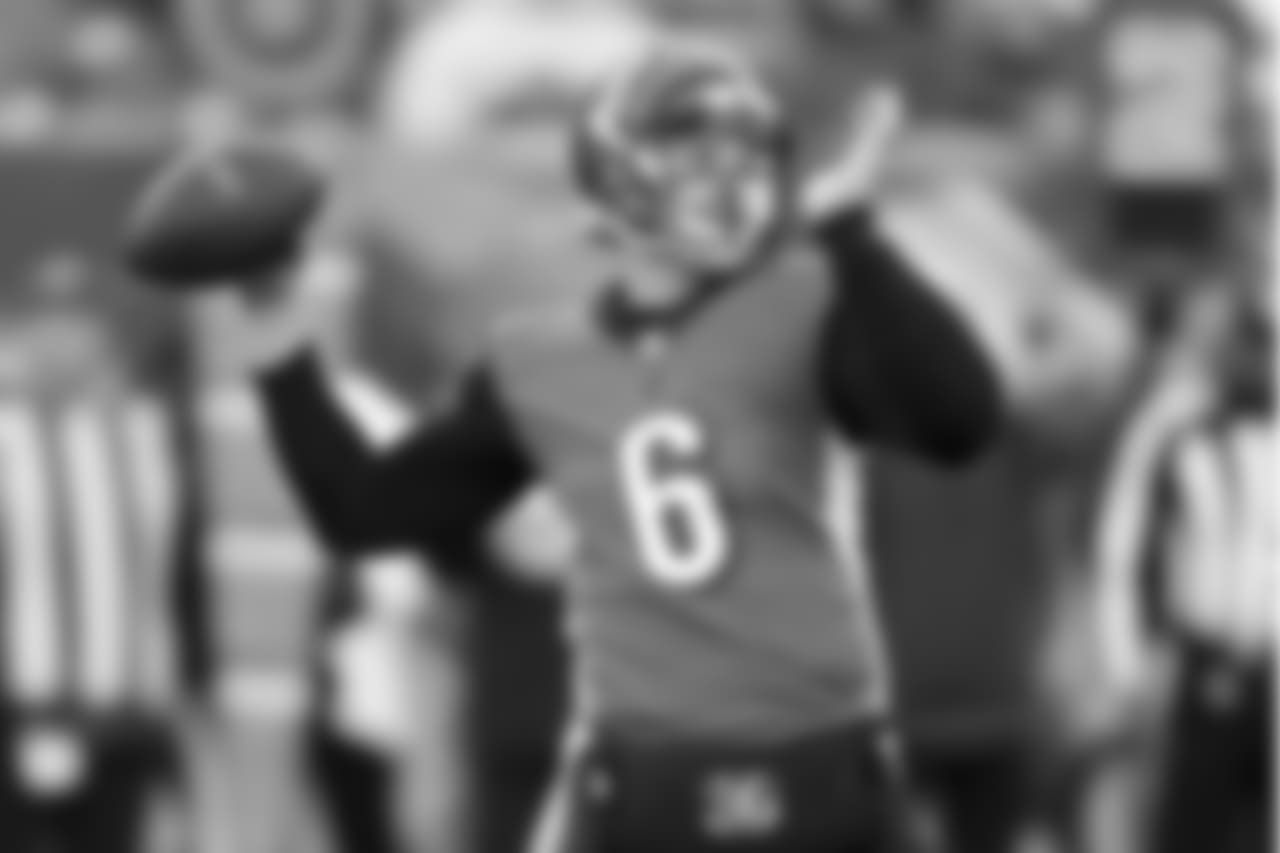 Cincinnati Bengals quarterback Jeff Driskel passes in the second half of an NFL football game against the New Orleans Saints, Sunday, Nov. 11, 2018, in Cincinnati. (AP Photo/Gary Landers)