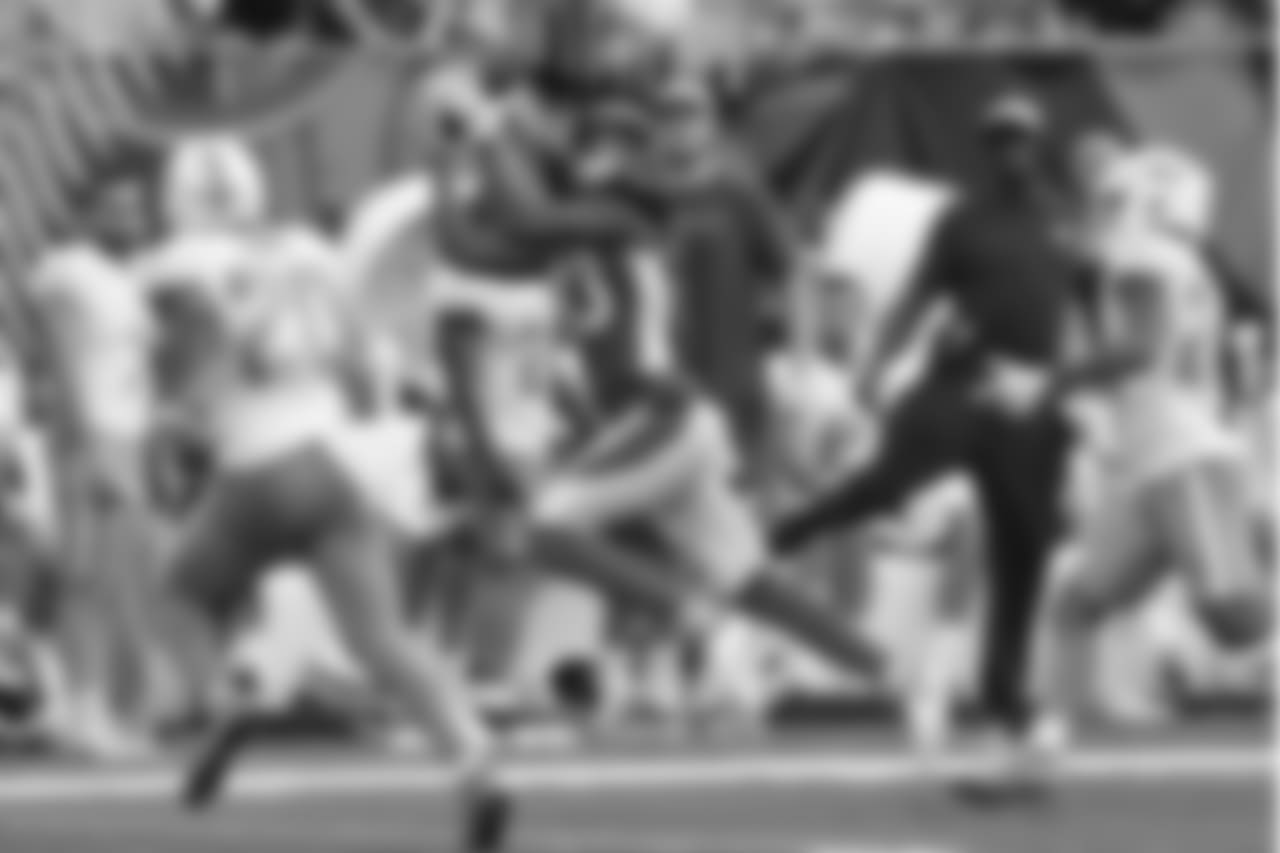Wide receiver Tyler Boyd makes a catch along the sideline against the Miami Dolphins at home in week 5.