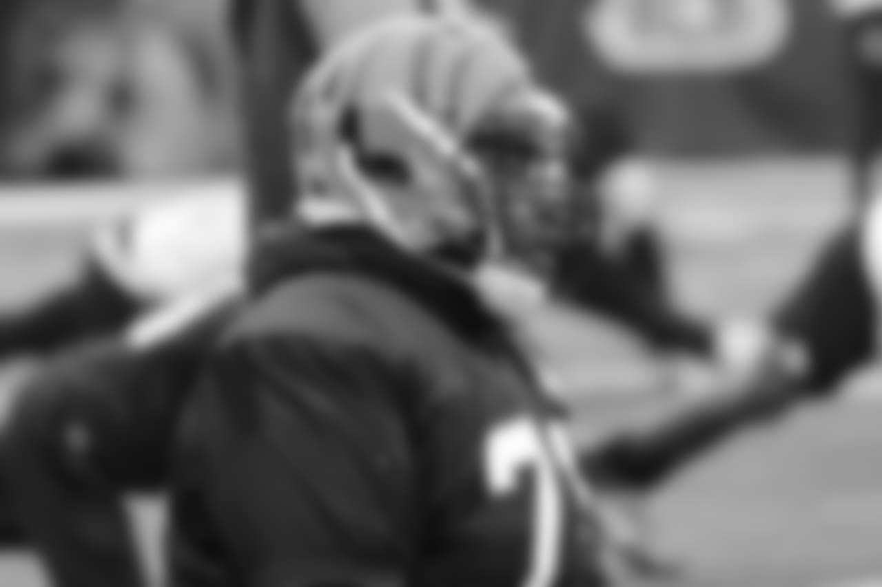 Andre Smith back in his first practice at Cincinnati in 2018.