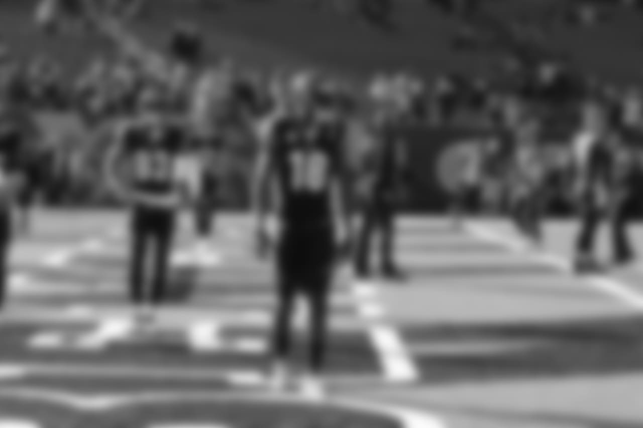 AJ Green walks onto the field pregame before the Bengals host the Broncos in week 13.