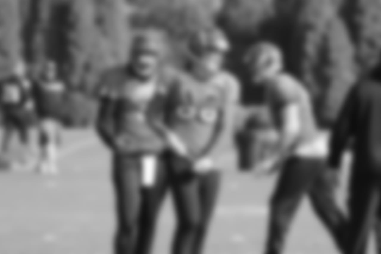 Andy Dalton, Connor Cook and Jeff Driskel at Wednesday's practice.