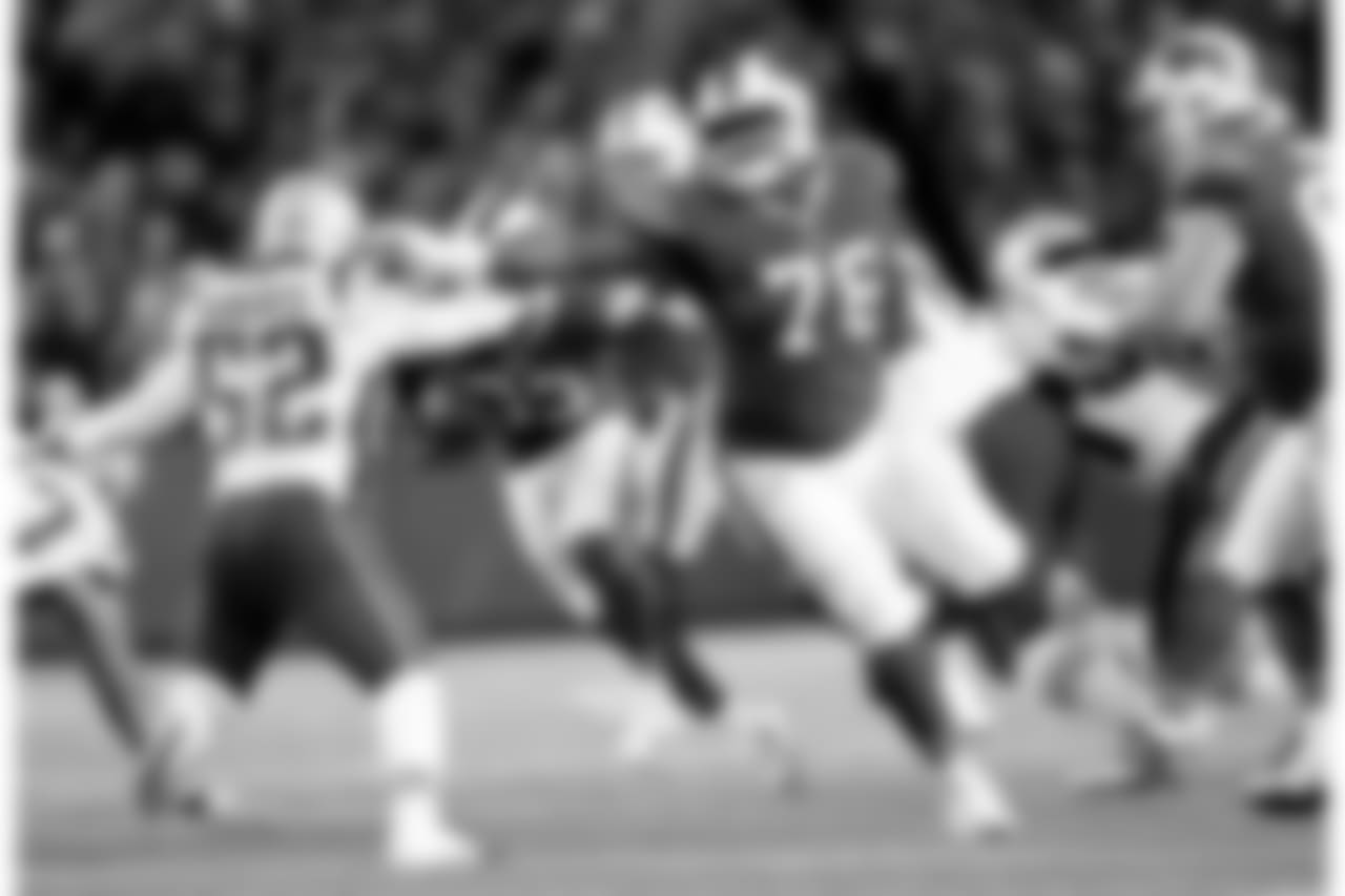 Buffalo Bills offensive guard John Miller (76). - Buffalo Bills vs New England Patriots at New Era Field, October 29, 2018.
Photo by Craig Melvin