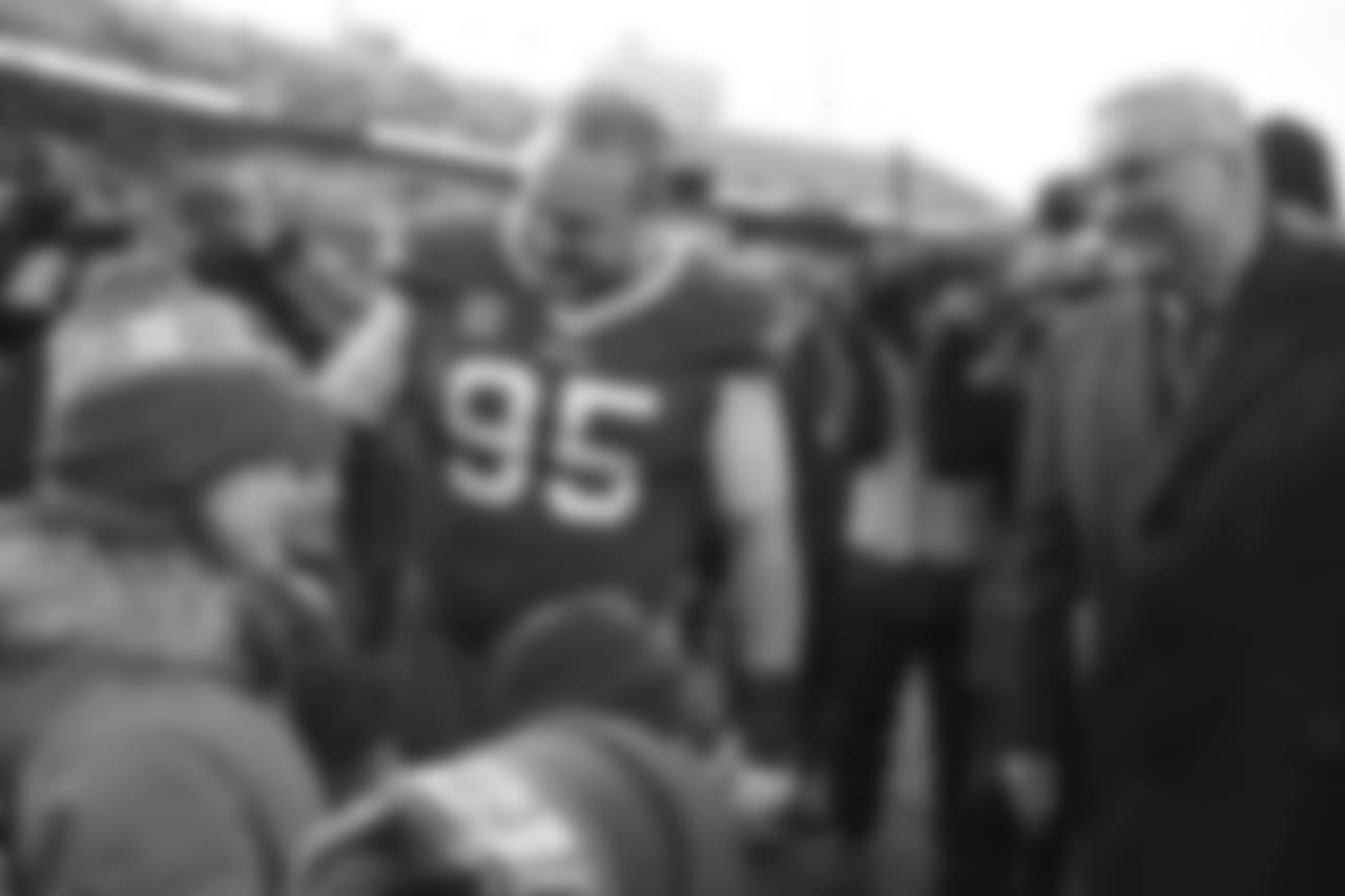 Buffalo Bills defensive tackle Kyle Williams (95) Buffalo Bills vs Miami Dolphins at New Era Field, December 30, 2018. Photo by Sara Schmidle
