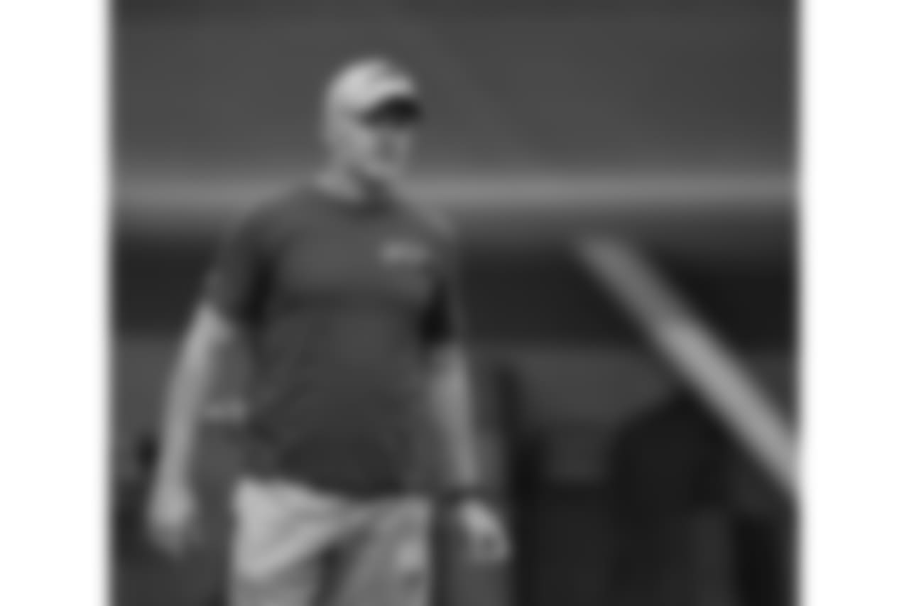 Sean McDermott. Buffalo Bills prepare for Week 4 at ADPRO Sports Training Center, September 26, 2018.
Photo by Bill Wippert