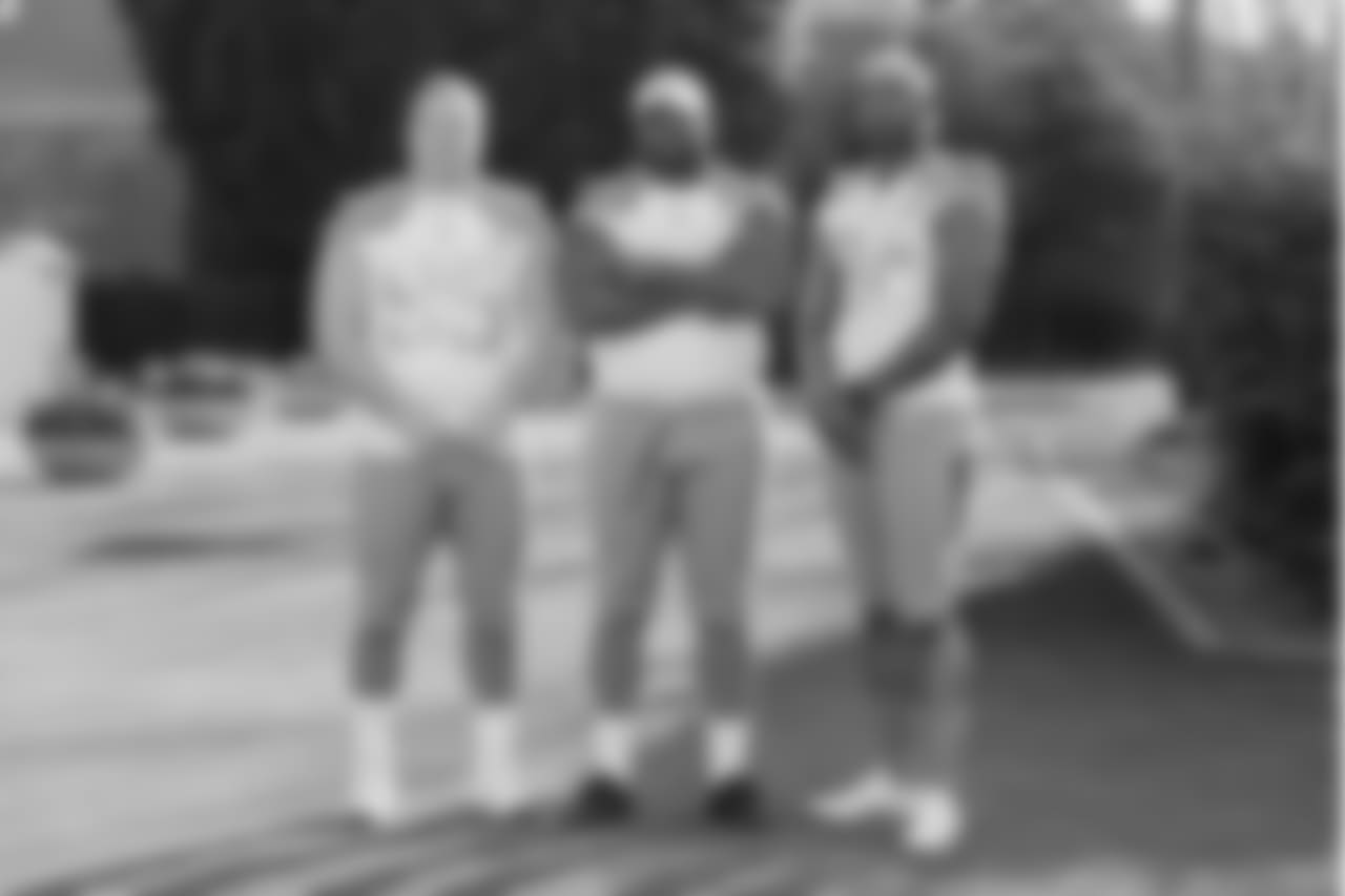 DT Kyle Williams (No. 95), DT Marcell Dareus (No. 99) and DE Mario Williams (No. 94) (2016)