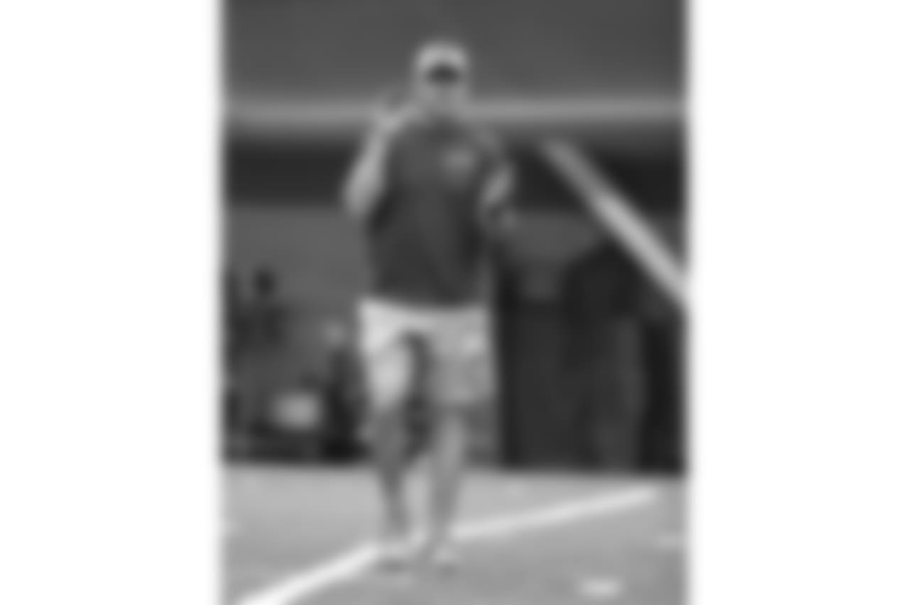 Sean McDermott. Buffalo Bills prepare for Week 4 at ADPRO Sports Training Center, September 26, 2018.
Photo by Bill Wippert