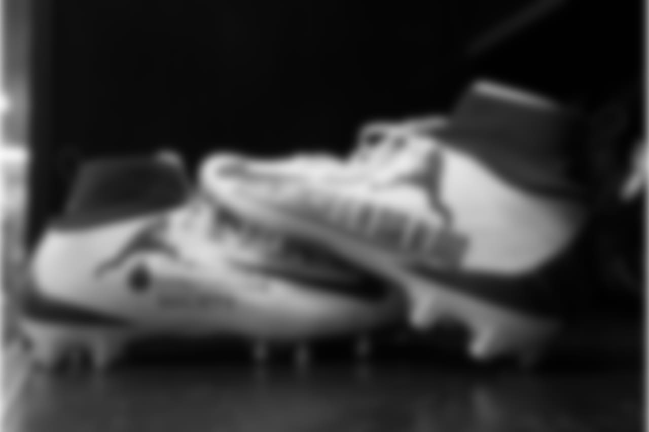 Buffalo Bills quarterback Josh Allen (17) cleats at the Buffalo Bills vs New York Jets game at New Era Field on December 9, 2018. Photo by Craig Melvin