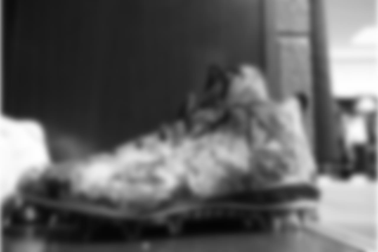 Buffalo Bills defensive end Jerry Hughes (55) cleats at the Buffalo Bills vs New York Jets game at New Era Field on December 9, 2018. Photo by Craig Melvin