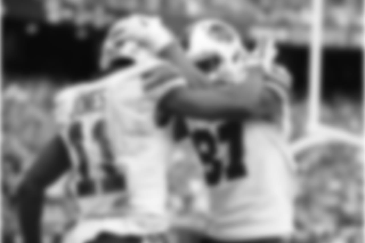Zay Jones (11) and Jordan Matthews (87)