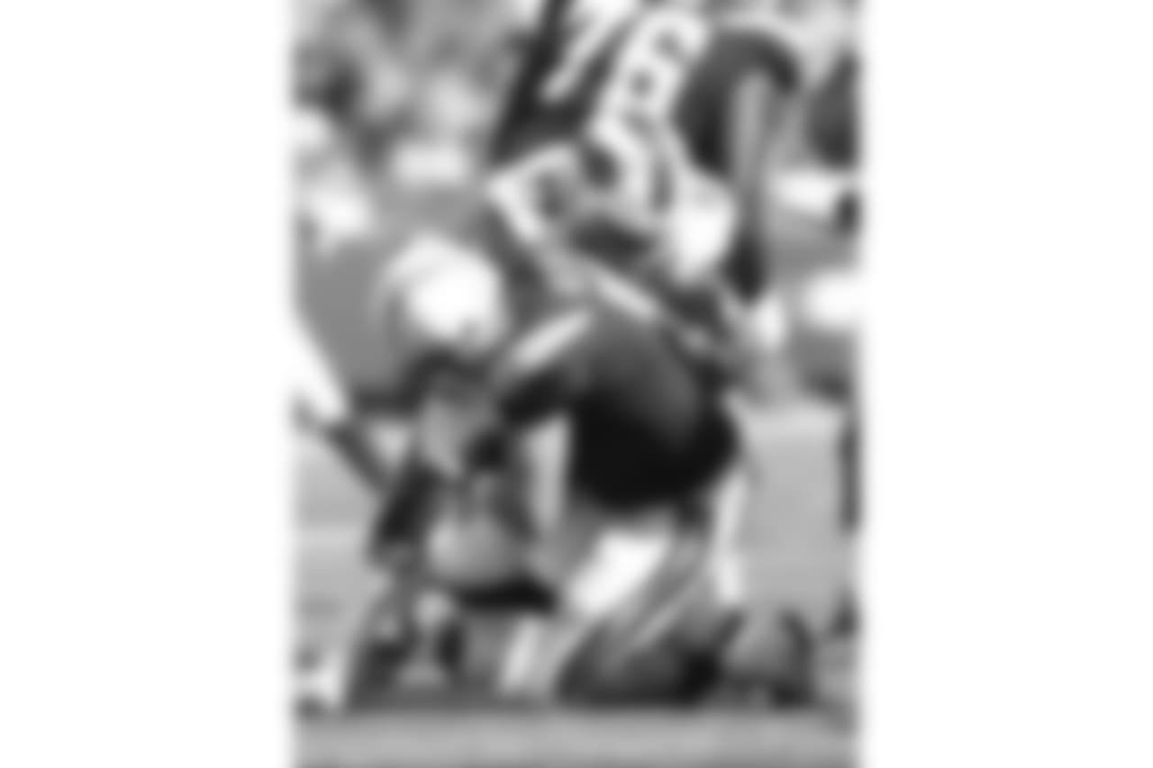 Buffalo Bills linebacker Lorenzo Alexander (57) sacks Chargers Quarterback Philip Rivers (17). Buffalo Bills vs Los Angeles Chargers at New Era Field, September 16, 2018.
Photo by Craig Melvin