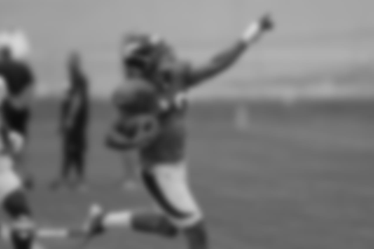 Wide receiver Jordan Leslie (19) during the 10th day of training camp on August 8, 2018, at UCHealth Training Center.