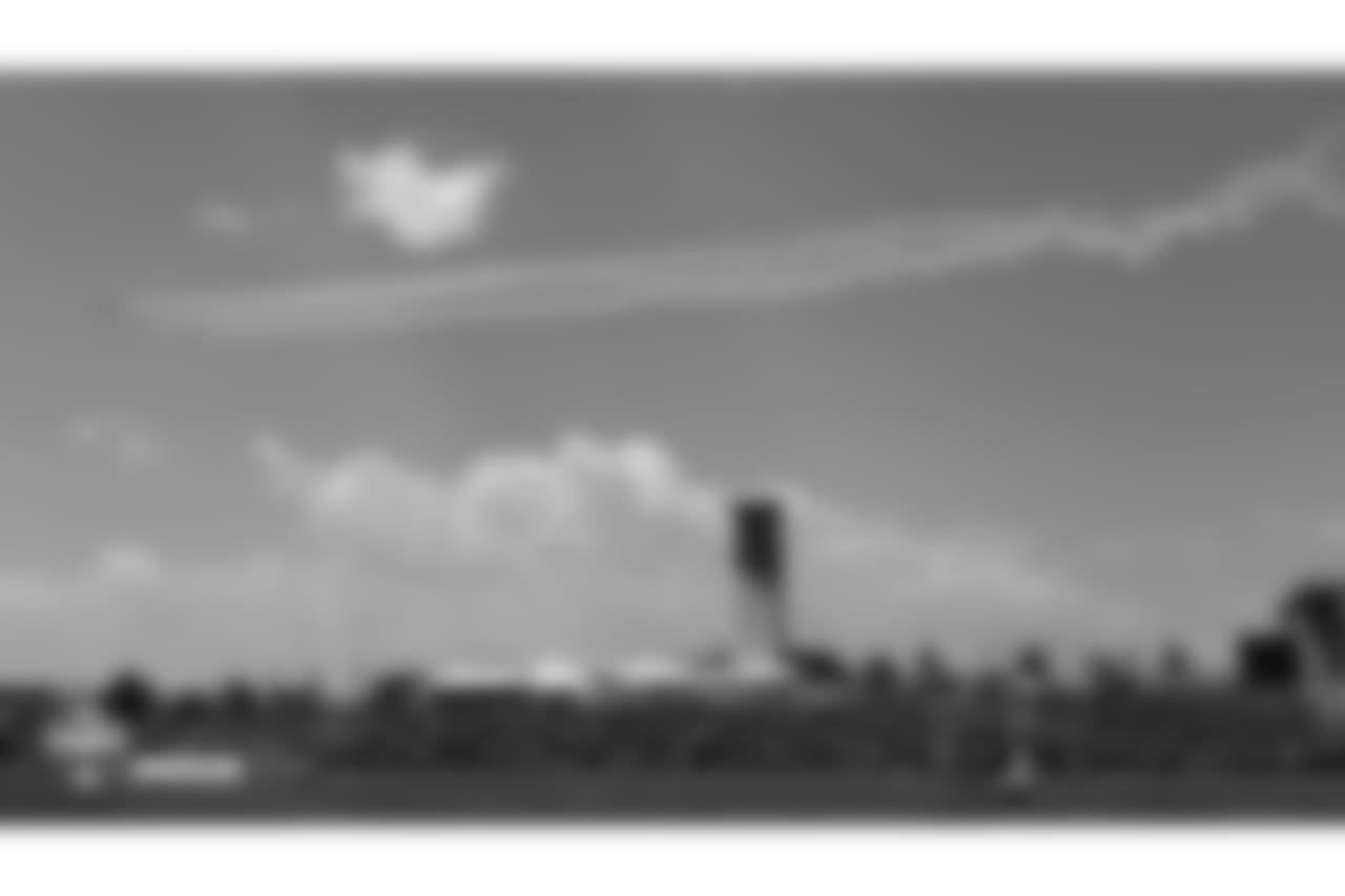 Planes (skywriters possibly?) fly over the field as players sign autographs after the seventh day of training camp on August 4, 2018, at UCHealth Training Center.