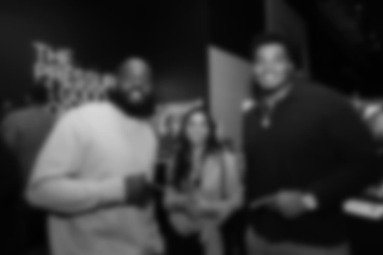 Darian Stewart and Elijah Wilkinson at Todd Davis' A+ Living Foundation Dinner on November 26, 2018.